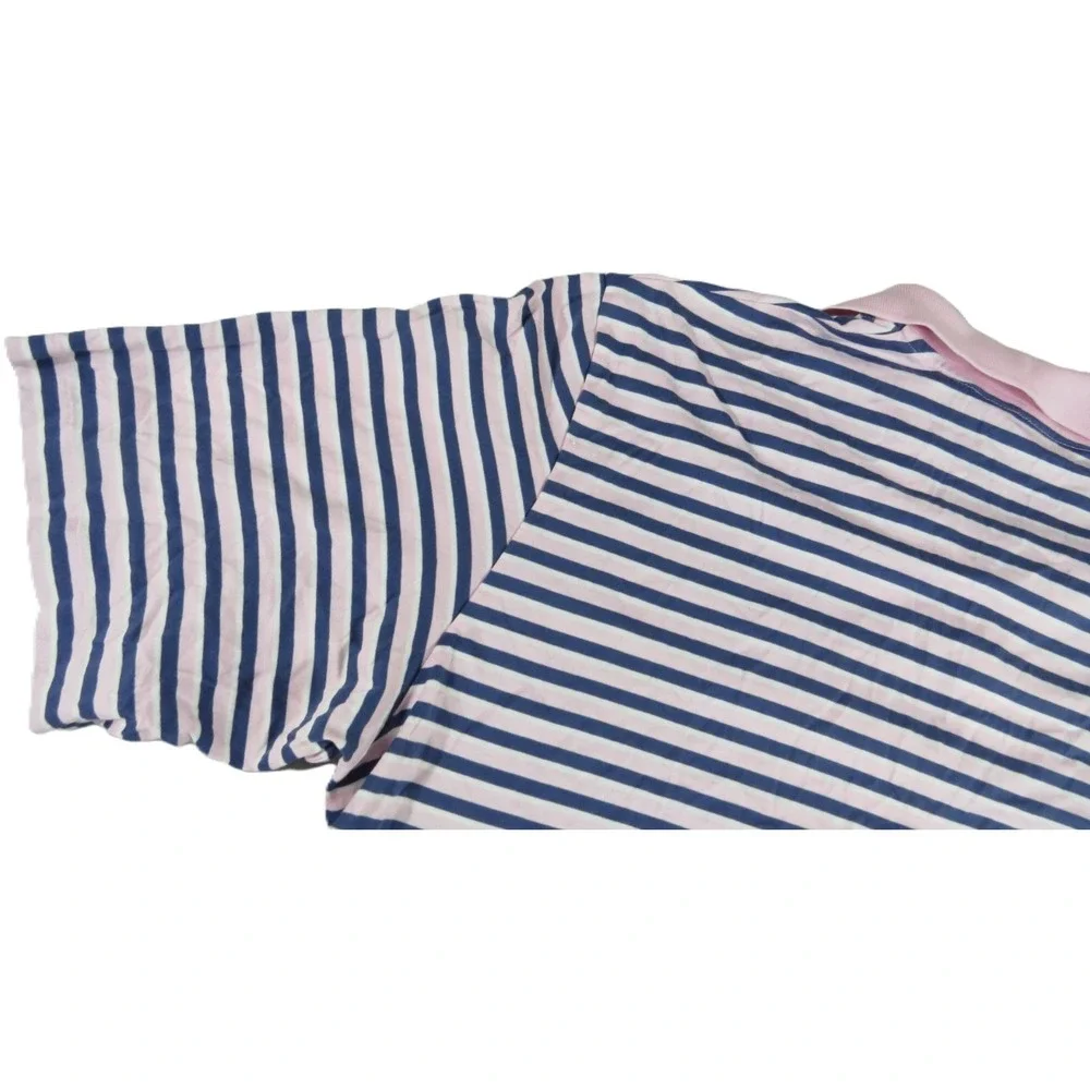 Polo Golf Ralph Lauren Shirt Men XL Pima Cotton Striped Pink Navy Blue Short